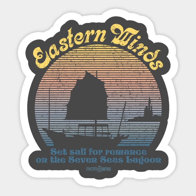 Winds from the East Sticker by RetroWDW